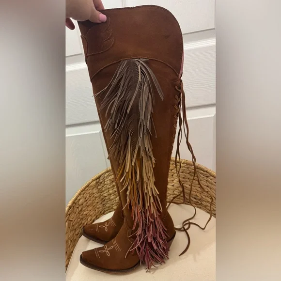 Junk Gypsy by Lane Women’s Heeled Boots Spirit Animal Brown JG0022D Size 7 - Picture 3 of 8